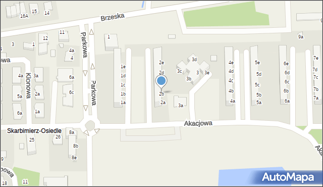 Skarbimierz-Osiedle, Akacjowa, 2b, mapa Skarbimierz-Osiedle