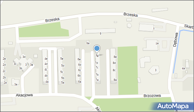 Skarbimierz-Osiedle, Akacjowa, 7e, mapa Skarbimierz-Osiedle