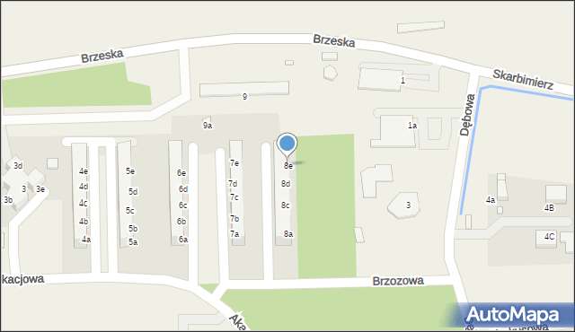Skarbimierz-Osiedle, Akacjowa, 8e, mapa Skarbimierz-Osiedle