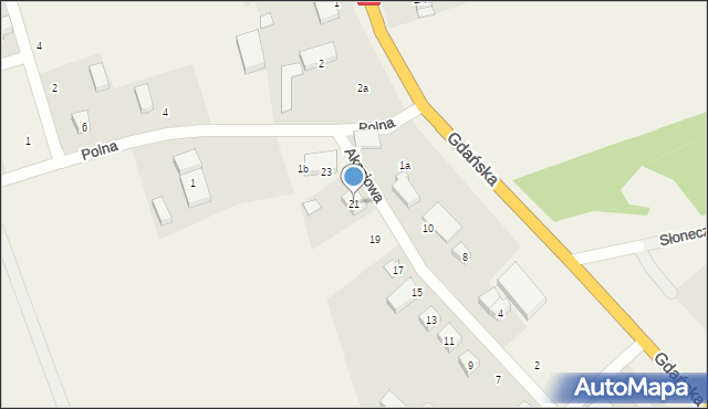 Skowarcz, Akacjowa, 21, mapa Skowarcz