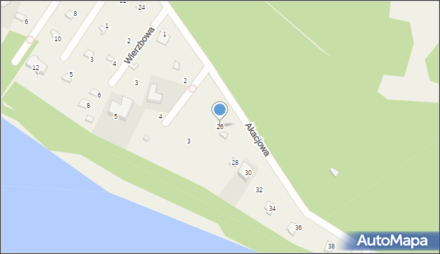 Skubianka, Akacjowa, 26, mapa Skubianka