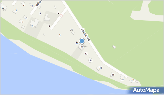 Skubianka, Akacjowa, 30, mapa Skubianka