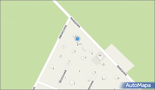 Skubianka, Akacjowa, 4, mapa Skubianka