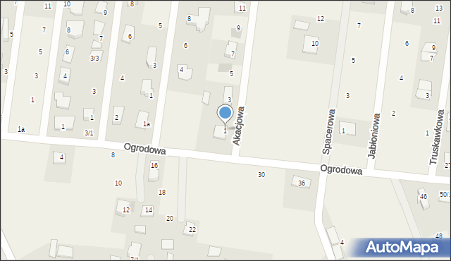 Sobolewo, Akacjowa, 1, mapa Sobolewo