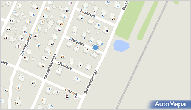 Sochaczew, Akacjowa, 8, mapa Sochaczew