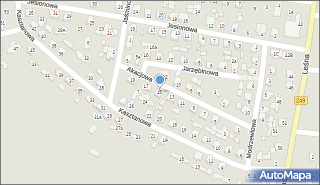 Solec Kujawski, Akacjowa, 15, mapa Solec Kujawski