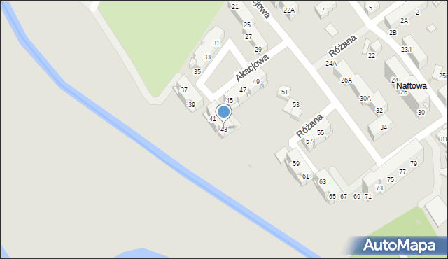 Sosnowiec, Akacjowa, 43, mapa Sosnowca