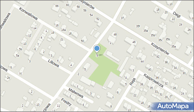 Środa Wielkopolska, Akacjowa, 3, mapa Środa Wielkopolska