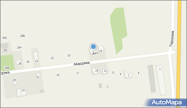Stare Iganie, Akacjowa, 18A, mapa Stare Iganie