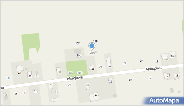 Stare Iganie, Akacjowa, 28A, mapa Stare Iganie
