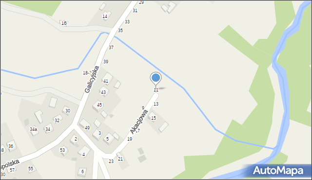 Sterkowiec, Akacjowa, 11, mapa Sterkowiec