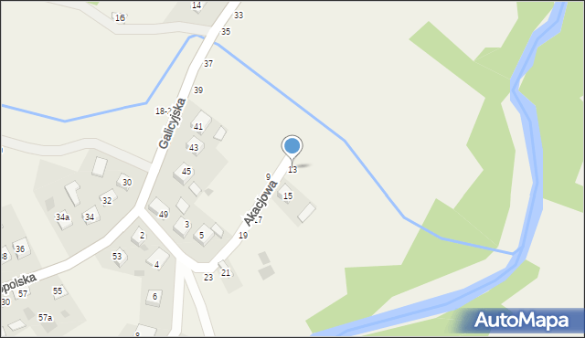 Sterkowiec, Akacjowa, 13, mapa Sterkowiec