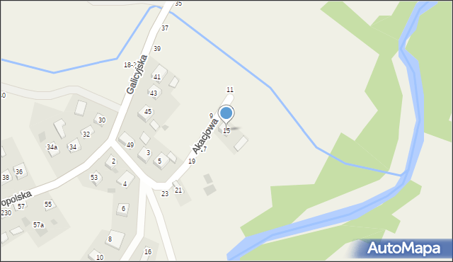 Sterkowiec, Akacjowa, 15, mapa Sterkowiec