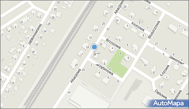 Stęszew, Akacjowa, 18, mapa Stęszew