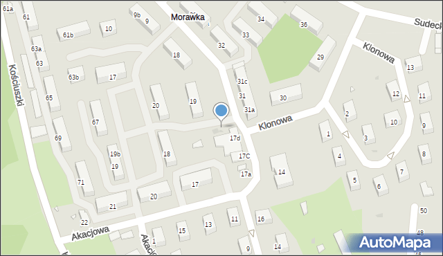 Stronie Śląskie, Akacjowa, 17d, mapa Stronie Śląskie