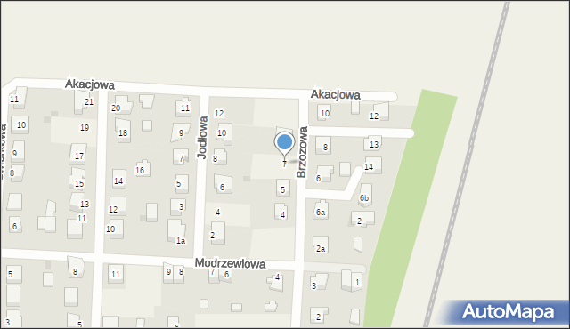 Subkowy, Akacjowa, 7, mapa Subkowy