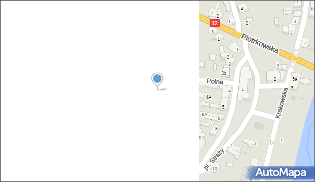 Sulejów, Akacjowa, 1, mapa Sulejów