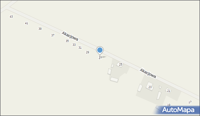 Suszno, Akacjowa, 27, mapa Suszno