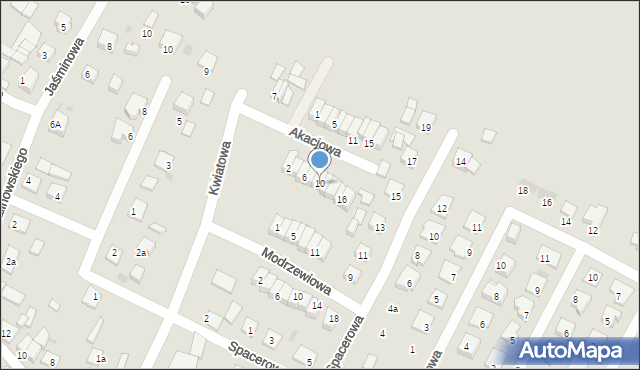 Świecie, Akacjowa, 10, mapa Świecie