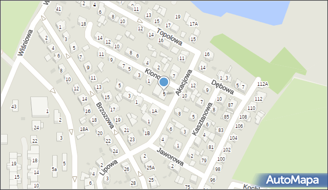 Świętochłowice, Akacjowa, 5, mapa Świętochłowice