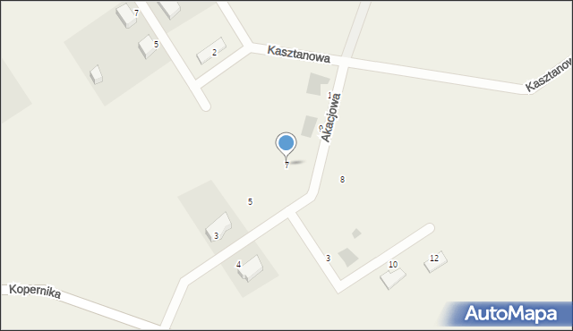 Sząbruk, Akacjowa, 7, mapa Sząbruk