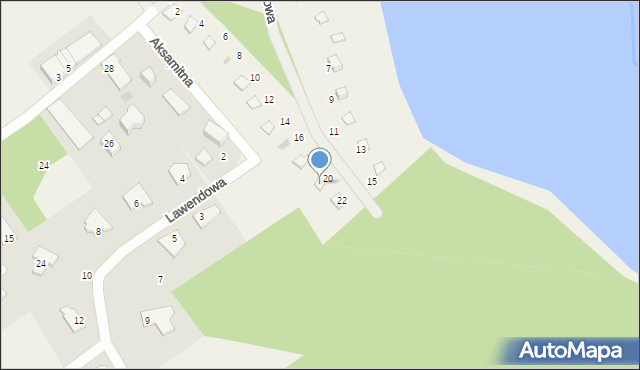Sząbruk, Aksamitna, 5, mapa Sząbruk