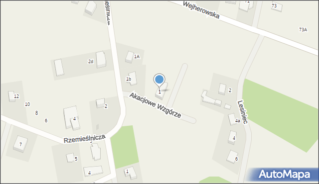 Szemud, Akacjowe Wzgórze, 1, mapa Szemud