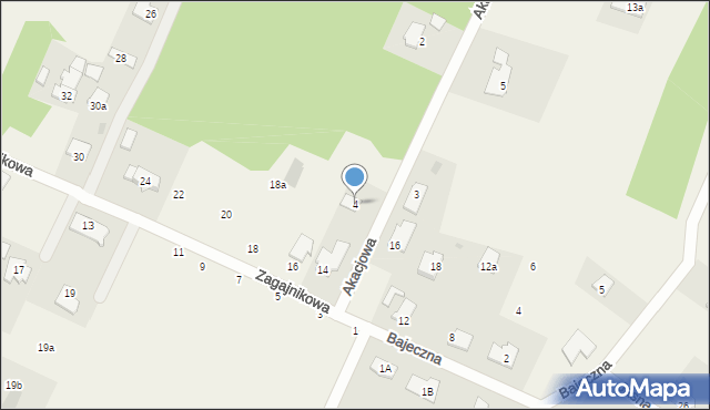 Szpetal Górny, Akacjowa, 12, mapa Szpetal Górny