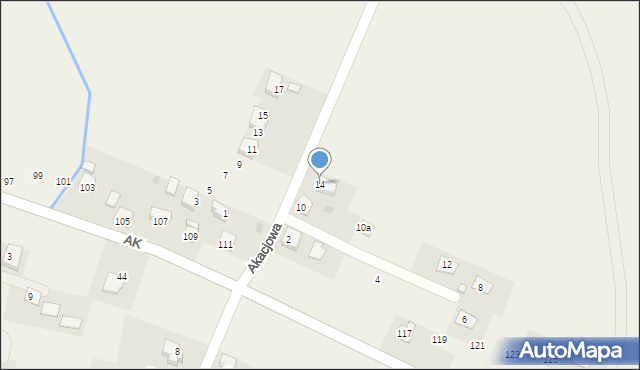 Targowiska, Akacjowa, 14, mapa Targowiska