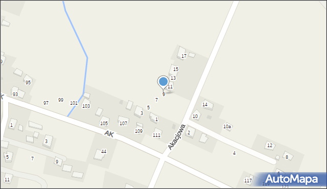 Targowiska, Akacjowa, 9, mapa Targowiska