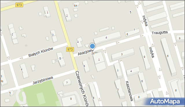 Tarnów, Akacjowa, 1d, mapa Tarnów