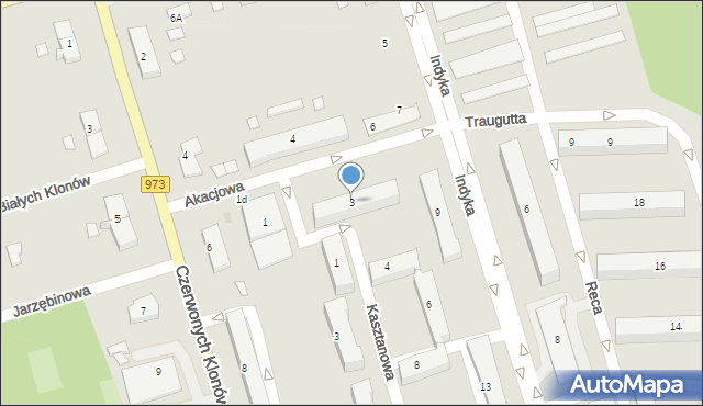 Tarnów, Akacjowa, 3, mapa Tarnów