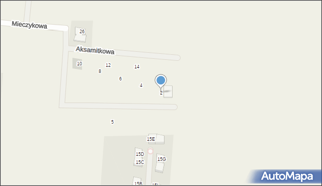 Tarnowo Podgórne, Aksamitkowa, 2, mapa Tarnowo Podgórne