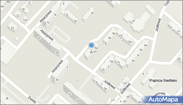 Tczew, Akacjowa, 6b, mapa Tczew