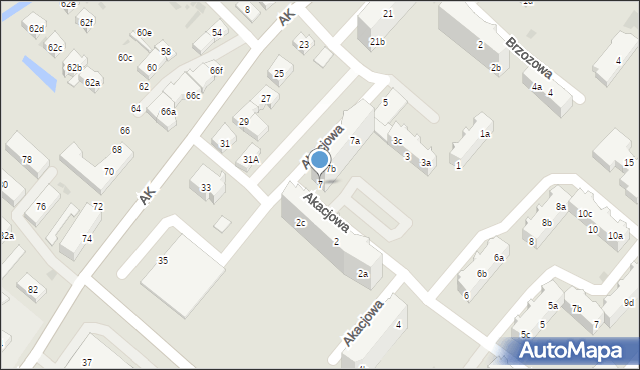 Tczew, Akacjowa, 7, mapa Tczew