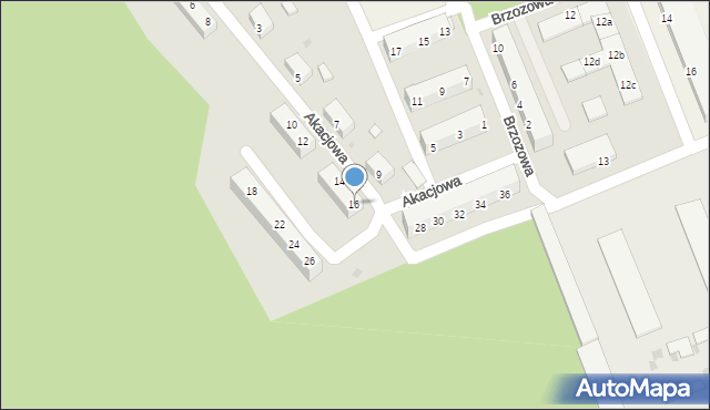 Tomaszowo, Akacjowa, 16, mapa Tomaszowo