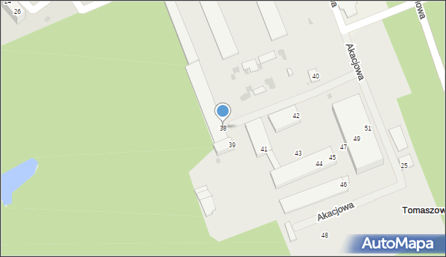 Tomaszowo, Akacjowa, 38, mapa Tomaszowo