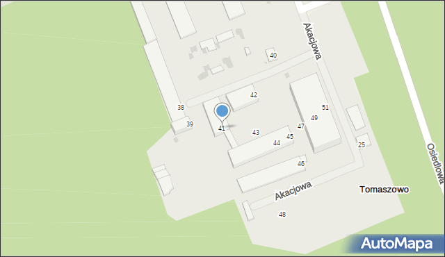 Tomaszowo, Akacjowa, 41, mapa Tomaszowo