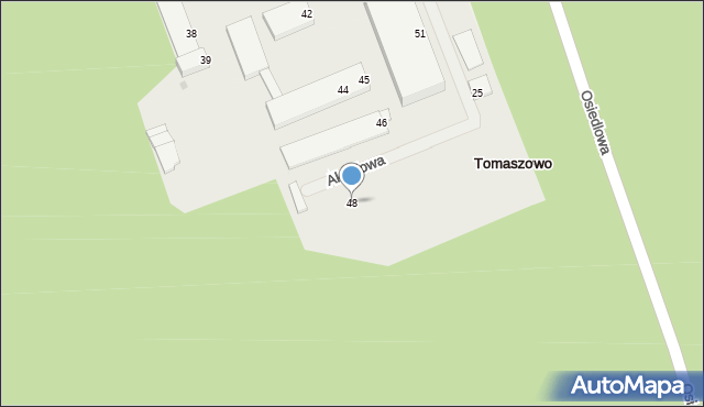 Tomaszowo, Akacjowa, 48, mapa Tomaszowo