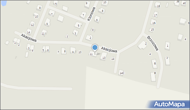 Tychowo, Akacjowa, 12, mapa Tychowo