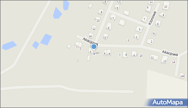 Tychowo, Akacjowa, 4, mapa Tychowo