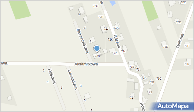 Tymienice, Aksamitkowa, 2, mapa Tymienice