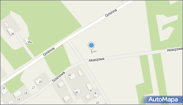 Wancerzów, Akacjowa, 3, mapa Wancerzów