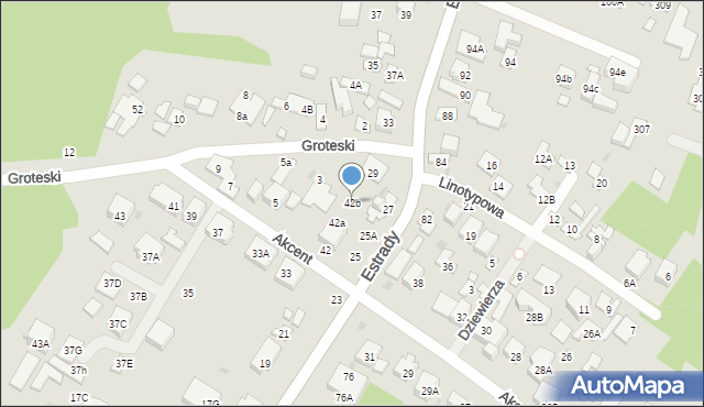 Warszawa, Akcent, 42b, mapa Warszawy