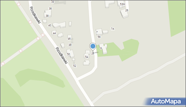 Warszawa, Aksamitki, 16, mapa Warszawy