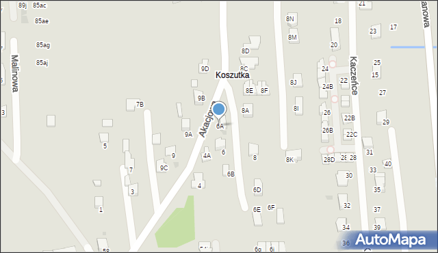 Wieliczka, Akacjowa, 6A, mapa Wieliczka