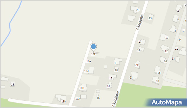 Wieniec, Akacjowa, 18F, mapa Wieniec