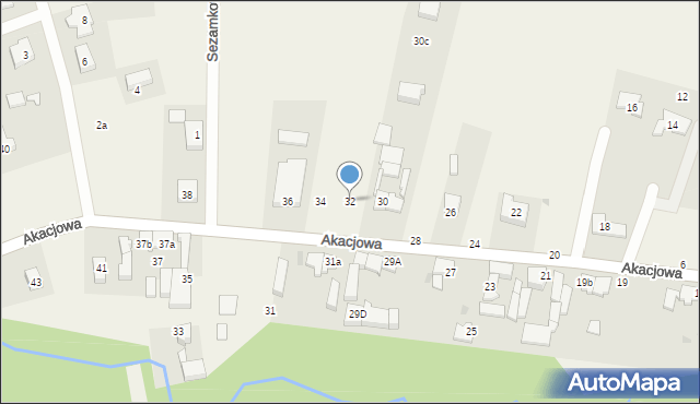 Włynkówko, Akacjowa, 32, mapa Włynkówko