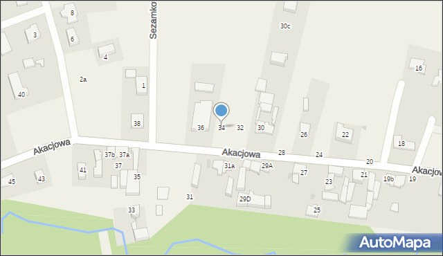 Włynkówko, Akacjowa, 34, mapa Włynkówko