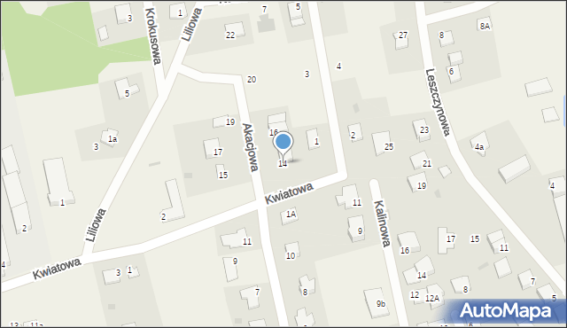 Wójtowo, Akacjowa, 14, mapa Wójtowo